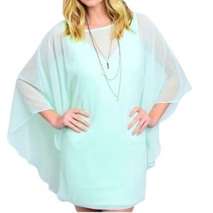 NWT Flattering Top Quality Mint Color Dolman Dress